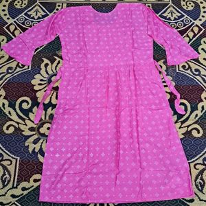 Nyra Cut Kurta Set With Dupatta in Pink Color