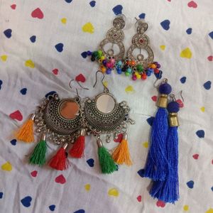 Combo Of Multicolour Earrings