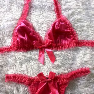 Rani Pink Ruched Intimate Set