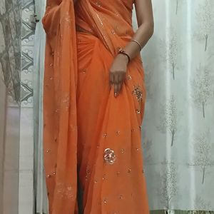 Fully Stone Work Saree