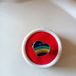 Rainbow Heart Ring