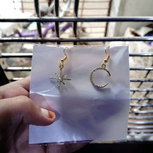 Star And Moon Earrings