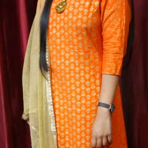 Beautiful Orange Party Wear Kurta🤎