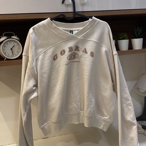 White & Brown sweatshirt