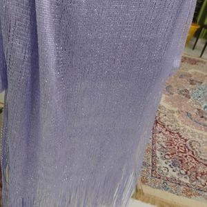 Lavenders Shimmer Scarf With Tassles
