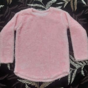 Unused Baby Pink Fur Sweater, Size: Xl