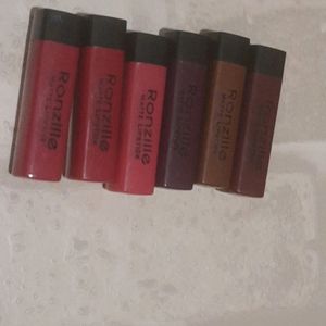 Pack Of 6 Different Color Matte Lipstick