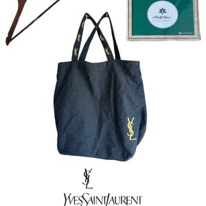 Yves Saint Laurent Black Canvas Vip Tote Bag