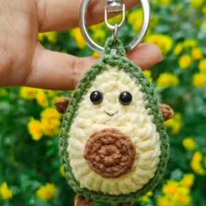 Crochet Avocado Keychain