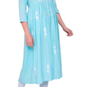 Embroidered Flared Kurti