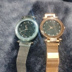 Set of 2 Analog Girlish watches.