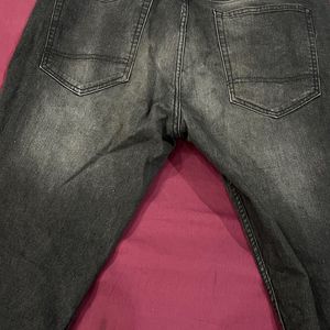 Faded grey men jeans