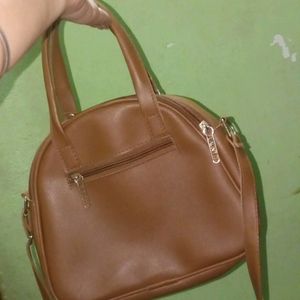 Women Tottos Brown PU Sling Bag