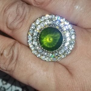 Green And Silver Ring