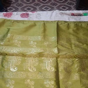 Pure Art Silk Zari Work Sari Without Blouse