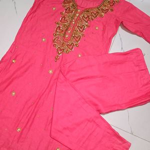 XL-Size Cotton Kurti With Pent For Womens