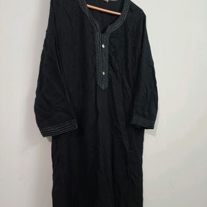 Black Kurta With Ethnic Duppatta