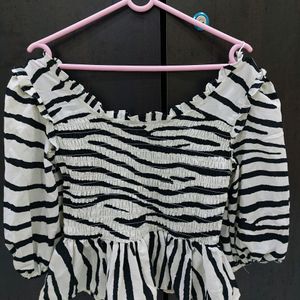 Zudio Top ( Beige With Strips)