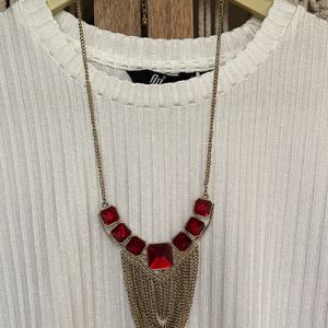 Red Stud Necklace