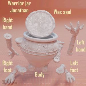 Jojo 25cm Warrior Jar Jonathan Anime Model