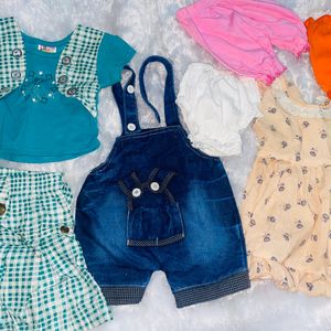 Trio Combo Pack Of Baby Girl Clothings With Extra