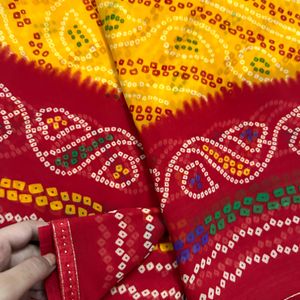 Bandhani (bandhej)Saree For Women