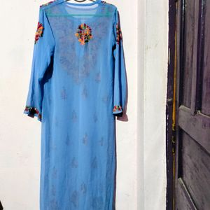 Lavendar Chicken Georgette Kurti