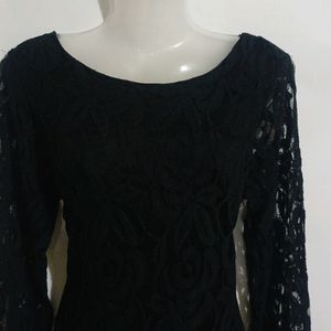 BLACK NET DRESS