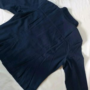 Navy Blue Cotton Shirt