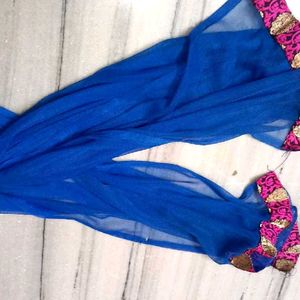 BLUE ANARKALI SET FOR WOMEN