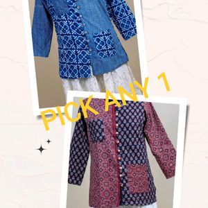 New Without Tag- Hand Block Ajrakh Kurta