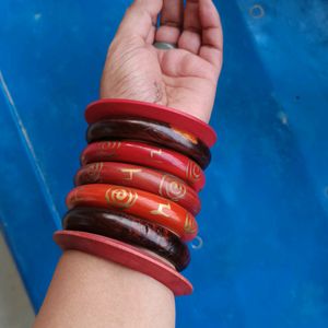 Wooden Painted  Bangles