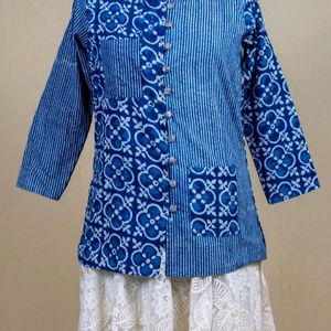 New Without Tag- Hand Block Ajrakh Kurta