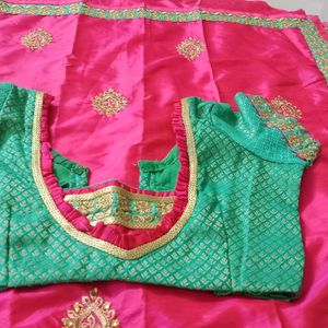 Rani pink saree