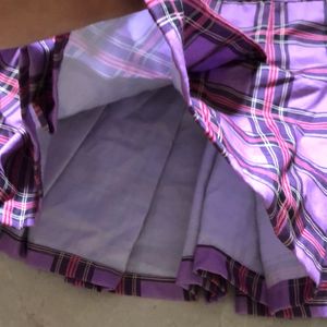 Purple Mini Tennis Skirt