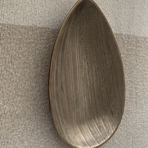 Oval Shaped Tray In Bronze Colour