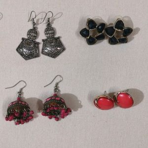 9 Pair Of Earrings, Neckband &Anklet