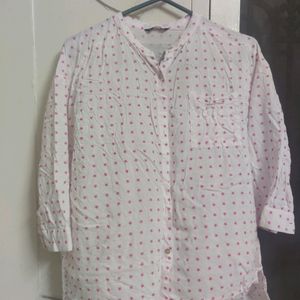 White Shirt With Star Design