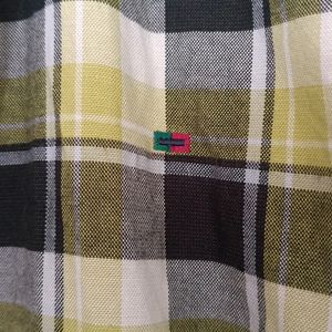 Peter England Black Green Check Shirt 40 Size