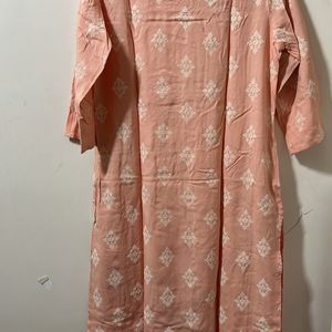 Coral Butter Pink Kurtha