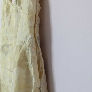 Yellow Cream Satin Dress