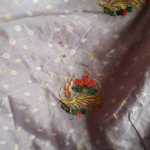 Bandhni Saree With Work