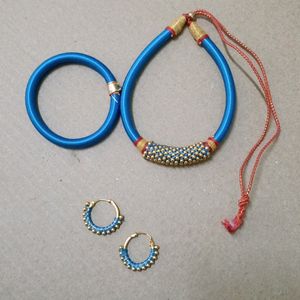 Blue New Jwellery Set