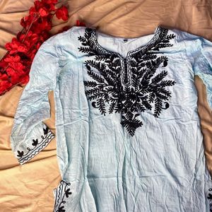 Chikankari Short Kurta