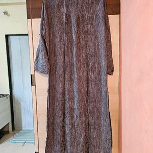 Grey Buttoned Kurta