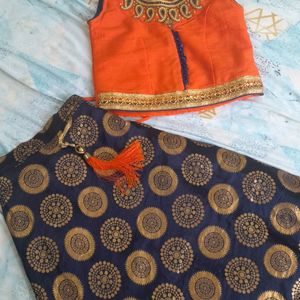 Orange AND Blue 2 Piece Set Traditional