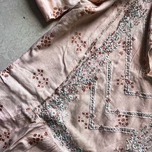 Pink Embroidered Kurti