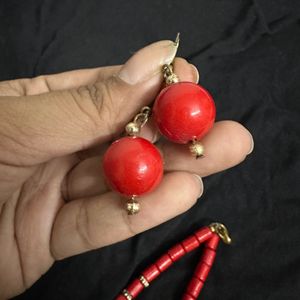 Red Pendant Set