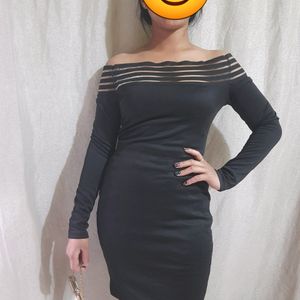 Long Sleeves Off Shoulder Bodycon Dress