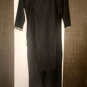 Women Black Ethnic Motifs Embroidery Kurta SET